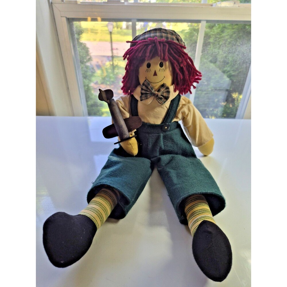 Vtg Raggedy Andy Doll Plush Cloth 18" Stuffed Figure Unicorn Merchandise Corp